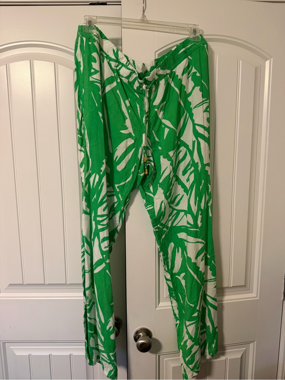 Lilly Pulitzer x Target Green & White Wide Leg Drawstring Pants